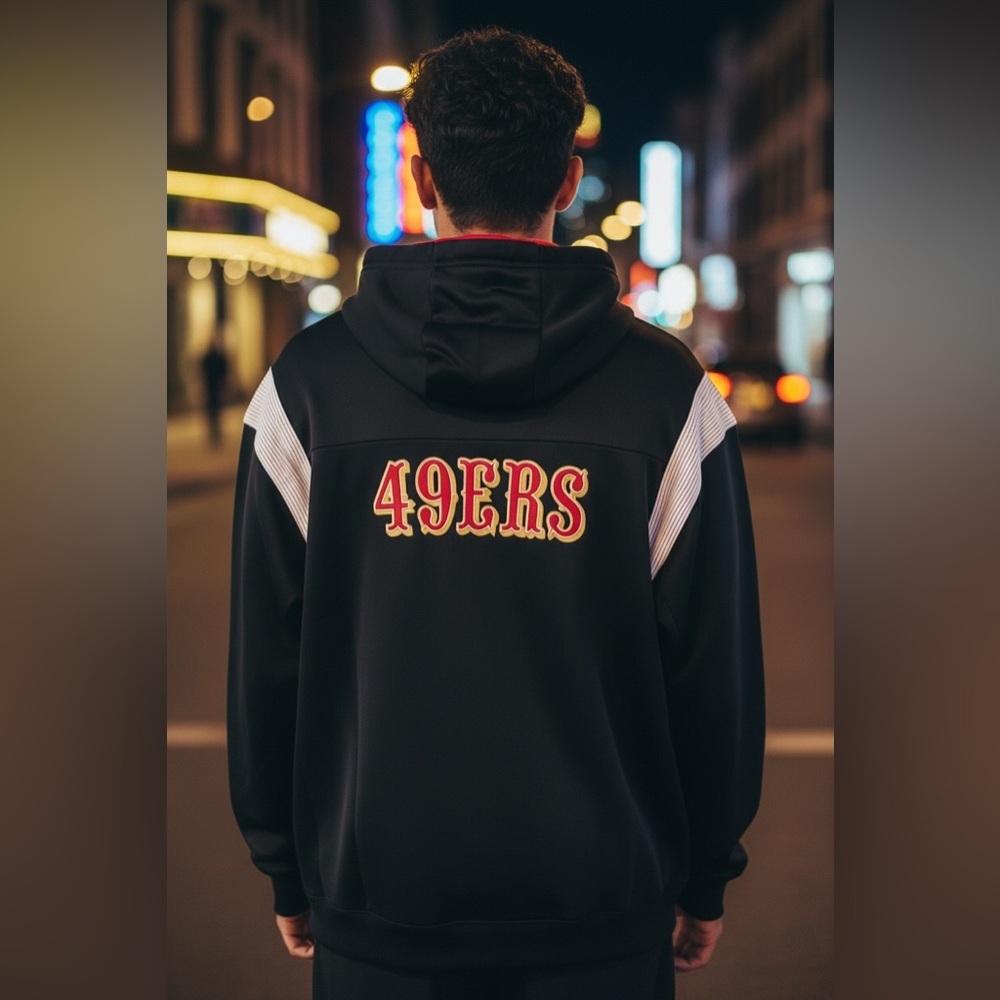 SF 49ers Nike Black Zip up jacket - Picture 2 of 12